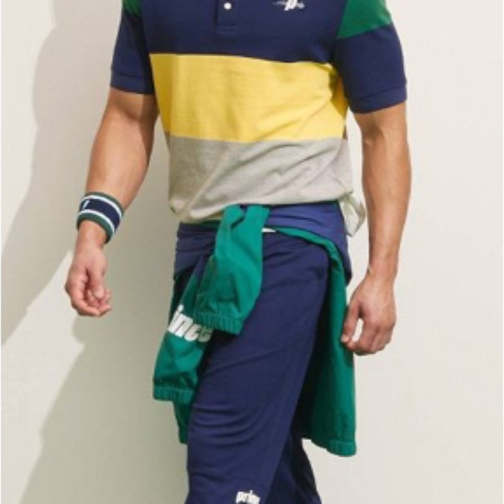 Colorblock Polo Shirt NWT Prince Pickleball Men's Evergreen Short Sleeve Polo S
